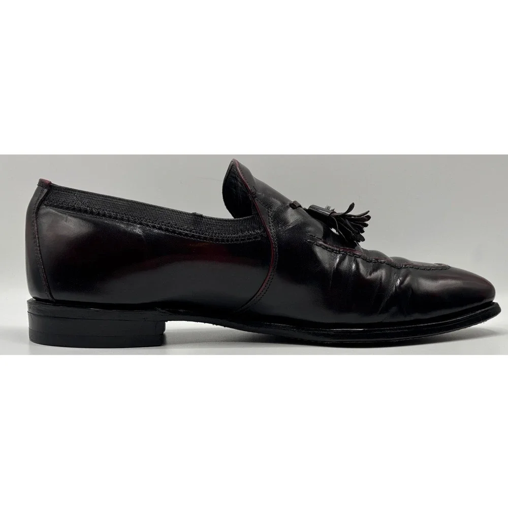 Johnston & Murphy Men's Tassel Loafers Black Leather Dress Slip-on Shoes